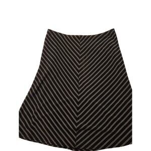 Joey B by Joe Benbasset Black with White Stripes Skirt Size Medium